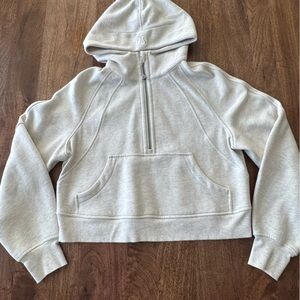 Lululemon cropped 3/4 zip scuba with hood